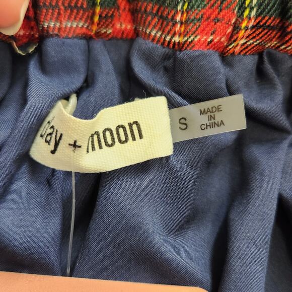 DAY + MOON Plaid Bubble Mini Skirt, Size Small - Picture 9 of 11